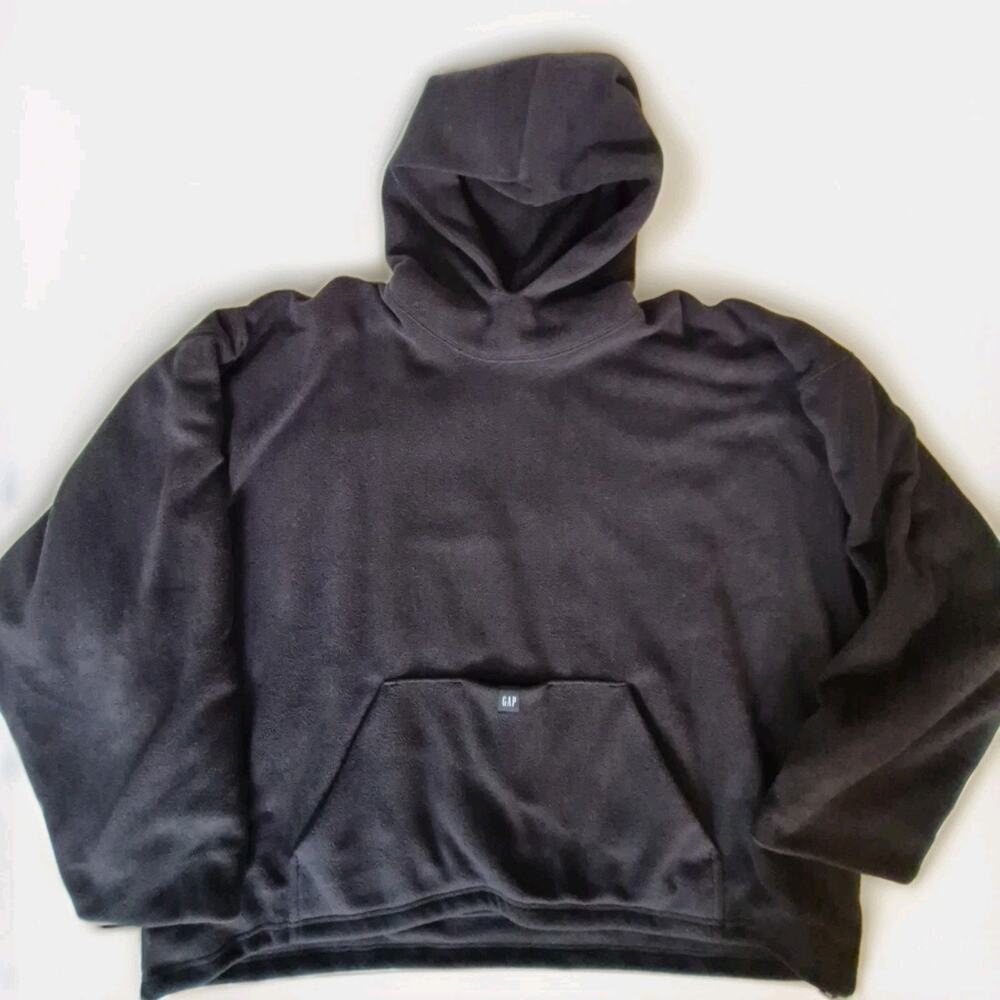 Yeezy Gap Padded Hoodie XS Black Oversized Cropped Kanye YZY Balenciaga Polar